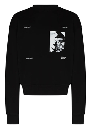 HELIOT EMIL graphic-print crew-neck sweatshirt - Black