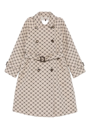 Max Mara monogram double-breasted trench coat - Neutrals