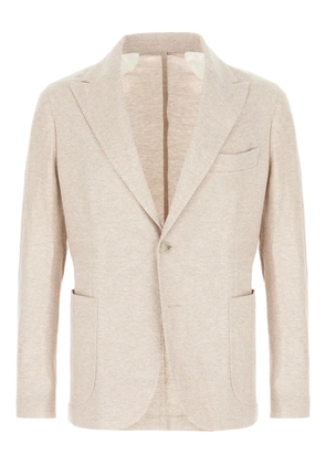 Barba peak-lapel single-breasted blazer - Neutrals