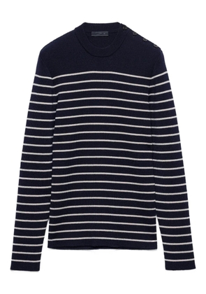 Prada striped wool crew-neck sweater - Blue