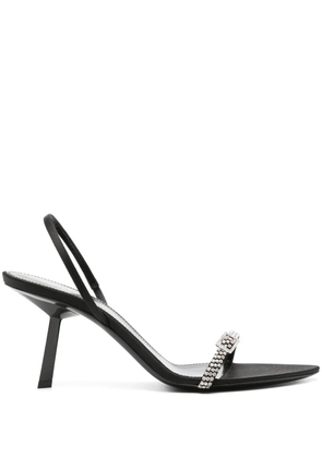 Saint Laurent Rendez-Vous 75mm leather sandals - Black