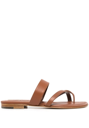 Manolo Blahnik Susa crossover straps sandals - Brown