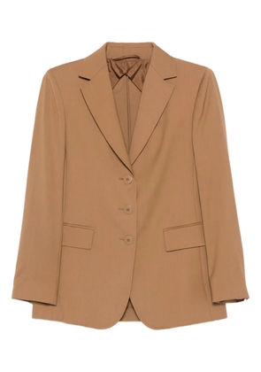 Max Mara virgin wool single-breasted blazer - Brown