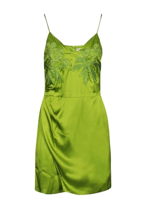 Ermanno Scervino embroidered slip mini dress - Green