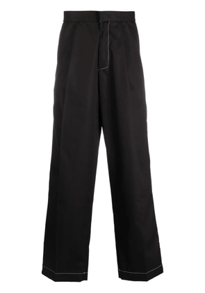Bonsai pleated straight-leg trousers - Black