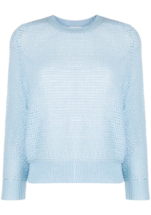Peserico crew-neck waffle-knit jumper - Blue