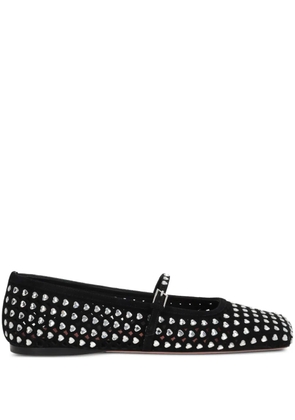 Amina Muaddi Anne embellished ballerina shoes - Black