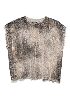 Avant Toi distressed vest - Neutrals