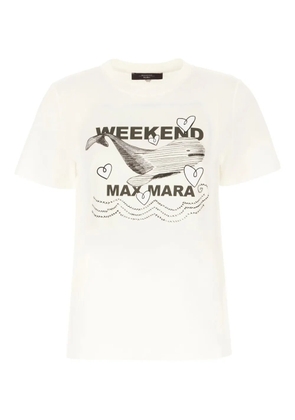 Weekend Max Mara graphic-print cotton T-shirt - Neutrals