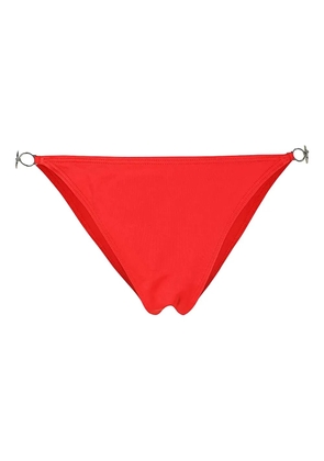 Diesel logo-plaque side-ring bikini bottom - Red