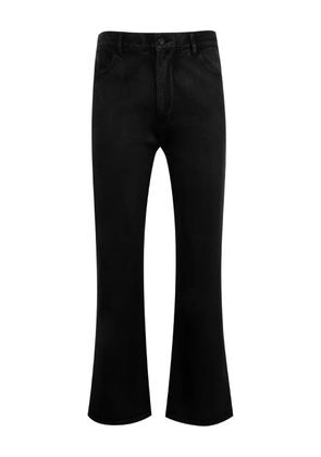 MIDNIGHT RODEO waxed bootcut trousers - Black