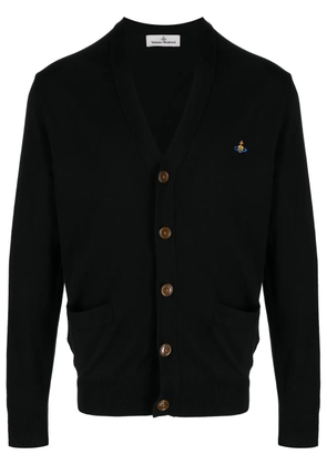 Vivienne Westwood Orb logo-embroidered knitted cardigan - Black