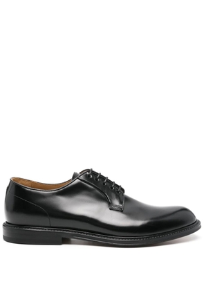 Green George leather Derby shoes - Black