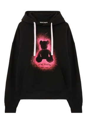 Palm Angels spray-bear hoodie - Black