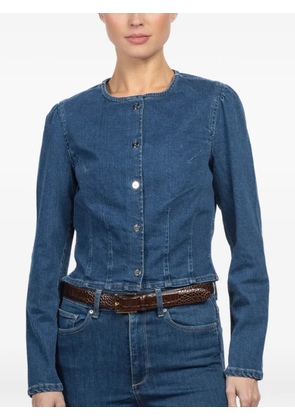 DL1961 puff-sleeve buttoned blouse - Blue