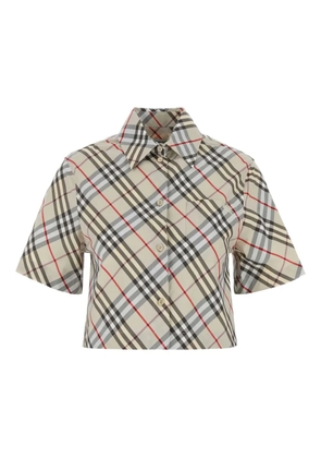 Burberry check-pattern short-sleeves shirt - Neutrals