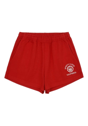 Sporty & Rich elasticated logo shorts - Red