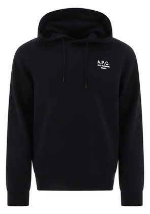 A.P.C. logo-print drawstring hoodie - Black