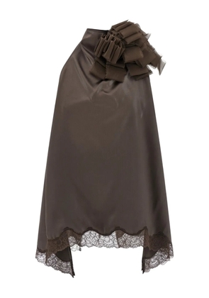 Magda Butrym lace floral top - Brown