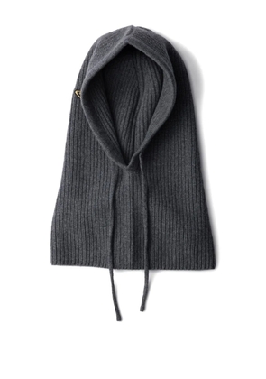 Prada triangle-logo balaclava - Grey