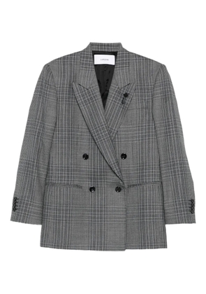 Lardini double-breasted checked blazer - Grey