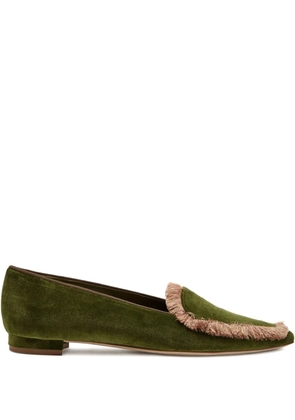 Manolo Blahnik Agofran fringed loafers - Green