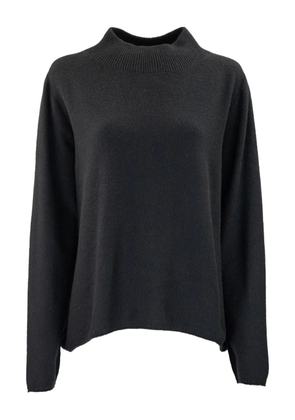 Hannes Roether funnel-neck black sweater