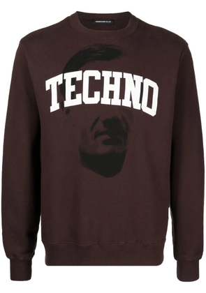 Undercover slogan-print cotton sweatshirt - Brown