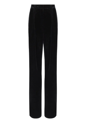 Balmain pleated velvet trousers - Black