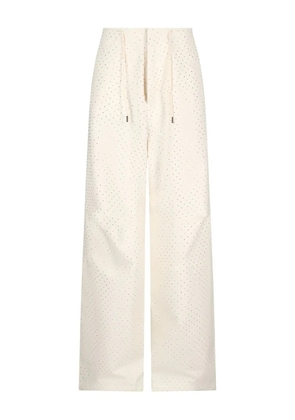 DARKPARK Daisy crystal-embellished trousers - White