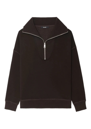 Zadig&Voltaire half-zip polo top - Brown