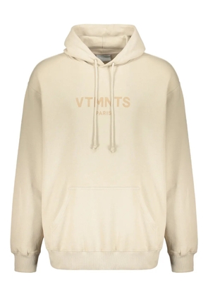 VETEMENTS logo-print hoodie - Neutrals