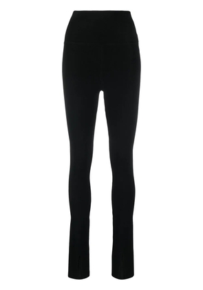Victoria Beckham high-waisted slit-detail trousers - Black