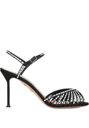 Aquazzura Hold Me crystal-embellished heeled sandals - Black