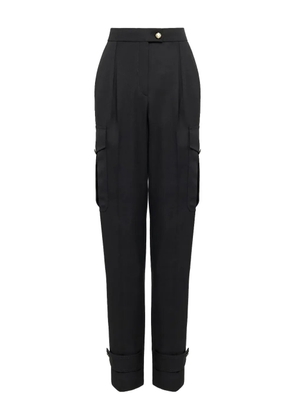 Alexander McQueen high-waisted wool trousers - Black