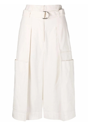 LEMAIRE belted capri shorts - White