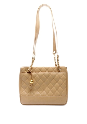 CHANEL Pre-Owned 1991-1994 quilted leather tote bag - Neutrals