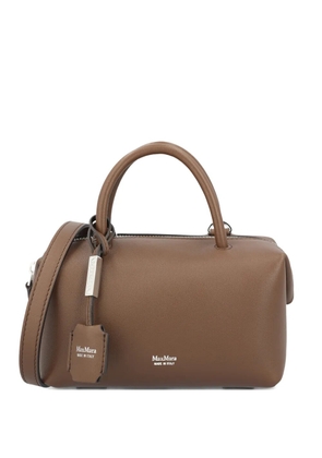 Max Mara Holdalls padlock-detail leather tote bag - Brown