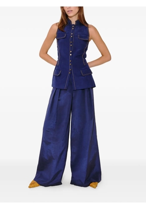Rosie Assoulin ridged buttoned vest - Blue