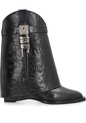 Givenchy 60mm Shark Lock Cowboy leather boots - Black