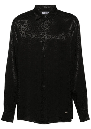 Just Cavalli logo-jacquard shirt - Black