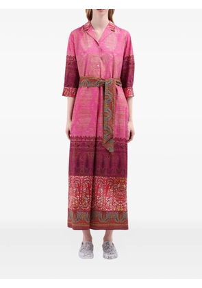 Pierre-Louis Mascia Diomedes belted shirt dress - Pink