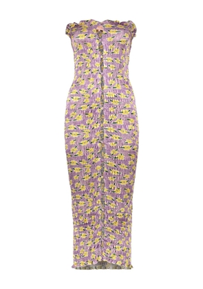 Amy Crookes floral-print dress - Purple