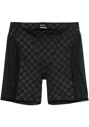 MISBHV monogram-print biker shorts - Black