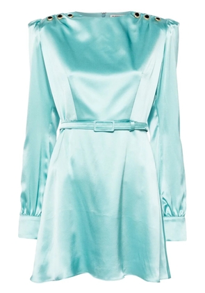 Alessandra Rich belted silk minidress - Blue