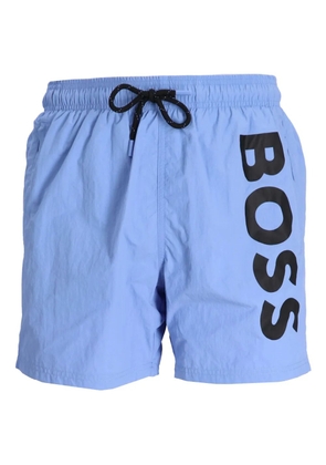 BOSS logo-print swim shorts - Blue