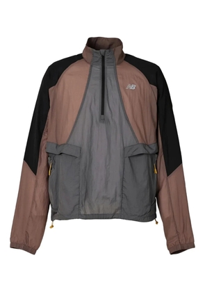 New Balance colour-blocked half-zip windbreaker - Orange