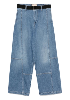 Plan C wide-leg cargo jeans - Blue