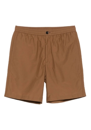 Theory elastic-waist cotton-blend deck shorts - Brown