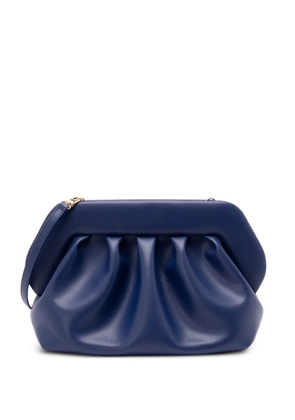 Themoirè pleated-frame clutch bag - Blue